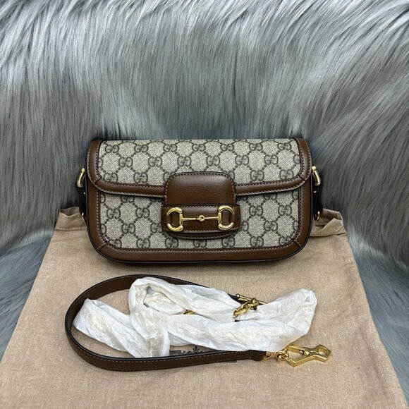 Gucci Handbags - Gucci Horsebit 1955 Small GG Canvas Shoulder Bag – Classic Revival